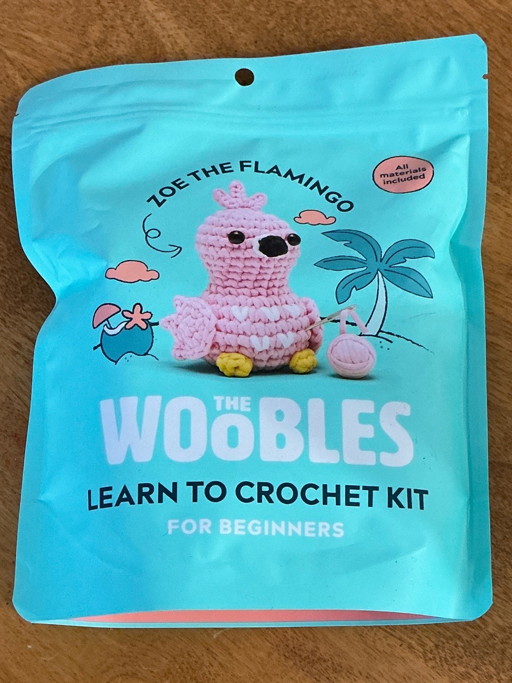 The Woobles Zoe the Flamingo Learn to Crochet Kit – Pink